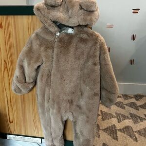 NWT 6-9 month First Wish cozy bear suit
